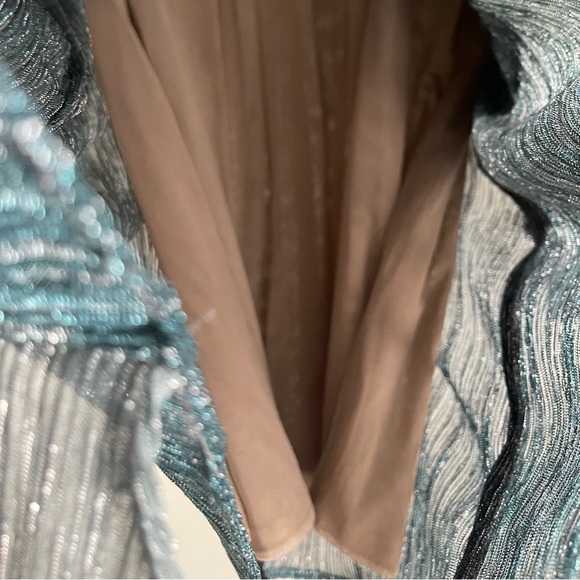 PatBO Ombre Lurex Faux Wrap Mini Dress size 12 - Picture 8 of 9